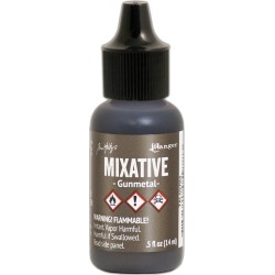 Gunmetal Tim Holtz Alcohol Ink Metallic Mixatives