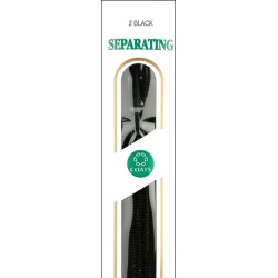 Black - Medium-Weight Separating Zipper 12"
