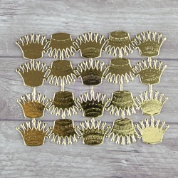 Trumpet Crown Gold Paper Pieces - Dresden - Prima