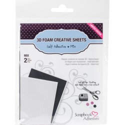 Scrapbook Adhesives 3D Foam Creative Sheets 2/Pkg