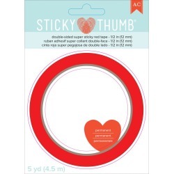 Sticky Thumb Double-Sided Super Sticky Red Tape - American Crafts