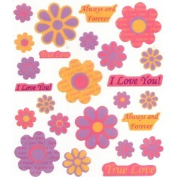 Love Flowers Stickers