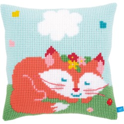 16"X16" - Sleeping Fox Cushion Cross Stitch Kit