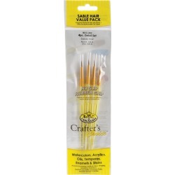 Round 3/0,0, Liner 5/0, 0 - Brush Set Sable 4/Pkg