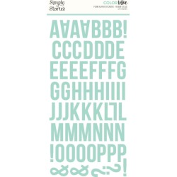 Robins Egg Foam Alpha Stickers - Simple Stories - PRE ORDER