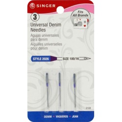 Size 16/100 3/Pkg - Universal Denim Machine Needles