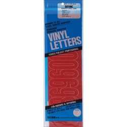 Red - Permanent Adhesive Vinyl Numbers 4" 49/Pkg