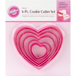 Hearts - Nesting Plastic Cookie Cutter Set 6/Pkg