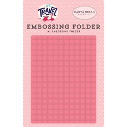 Travel Embossing Folder - Grid - Carta Bella