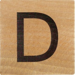 D Wood Alphabet Tile - 2 Inch