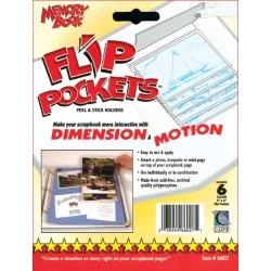 Flip Pockets Peel & Stick Holders 4"X6" 6/Pkg-