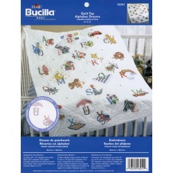Alphabet Dreams - Stamped Cross Stitch Baby Quilt Top 34"X43"