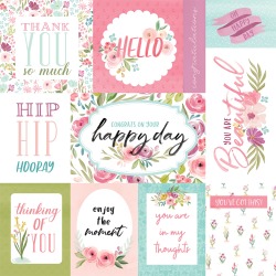 Bright Journaling Cards Paper - Flora No.3 - Echo Park - PRE ORDER