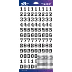 Black Varsity Numbers Small - Sticko Numbers Stickers