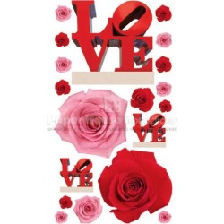 Love Lg Glitter Rub-Ons - Paper House Productions