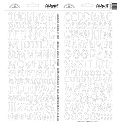 Lily White Abigail Alpha Stickers - Doodlebug