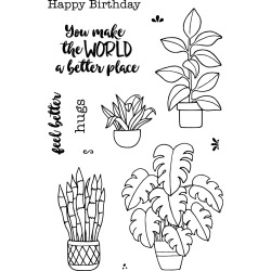 Plants - Jane's Doodles Clear Stamps 4"X6"