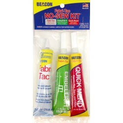Fabri-Tac Sewing Kit W/Adhesive 1oz 3/Pkg