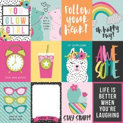 3x4 Elements Paper - Oh Happy Day - Simple Stories