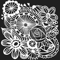 Blooming Garden 6"X6" Template - Crafter's Workshop