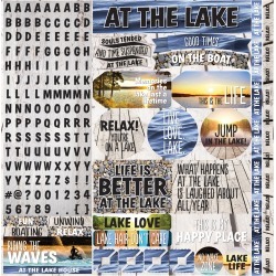 Lake Life Alpha Stickers 12"X12"