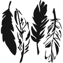Four Feathers 6x6 Template - Crafters Workshop