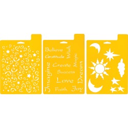 Imagine - Stencil Mania Stencils 7"X10" 3/Pkg