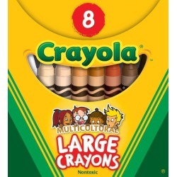 Multicultural 8/Pkg - Crayola Large Washable Crayons