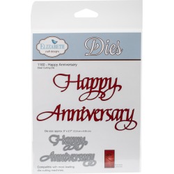 Happy Anniversary - Elizabeth Craft Metal Die
