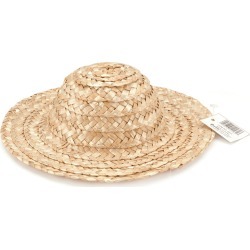 Natural - Round Top Straw Hat 12"