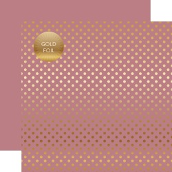 Mauve Gold Foil Dot Paper - Spring Gold Foil 2018 - Echo Park