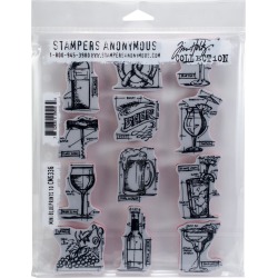 Mini Blueprints - Tim Holtz Cling Stamps 7"X8.5"