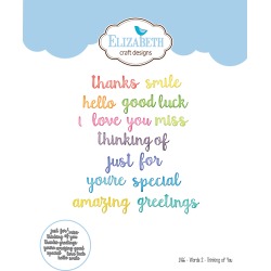 Words 2-Thinking Of You - Elizabeth Craft Metal Die