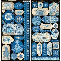 Ocean Blue Stickers - Graphic 45