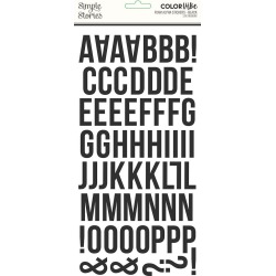 Black Foam Alpha Stickers - Simple Stories - PRE ORDER