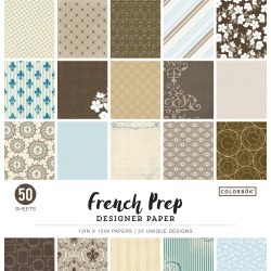 French Prep - Colorbok 68lb Designer Single-Sided Paper 12"X12" 50/Pkg