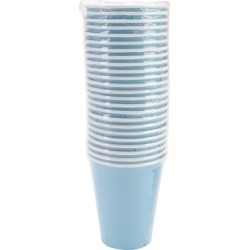 Paper Hot & Cold Cups 9oz 24/Pkg - Bermuda Blue