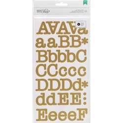Gold Typewriter Large Alpha Stickers - DIY Shop 2 - American Crafts