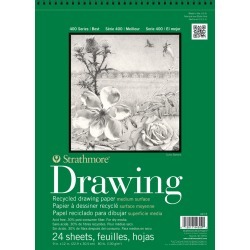 80lb 24 Sheets - Strathmore Recycled Drawing Paper Pad 14\