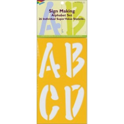 Sign Making Alphabet 5" - Stencil Mania Stencils 7"X12"