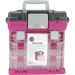 Grab'n Go 3-By Rack System - Magenta/Sparkle Gray - Creative Options