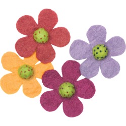 Crazy Daisies 4/Pkg - Feltworks Flowers