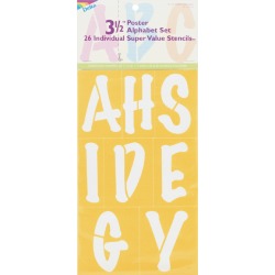 Block Alphabet 3.5" - Stencil Mania Stencils 7"X20" 2/Pkg