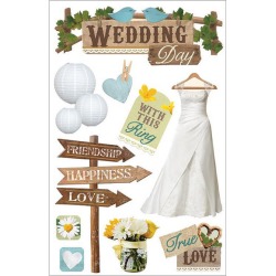 Wedding Day 3D Stickers - Paper House