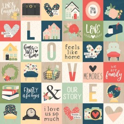 2x2 Elements Paper - So Happy Together - Simple Stories