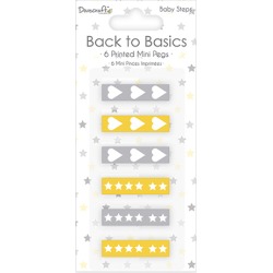 Baby Steps - Dovecraft Back To Basics Mini Pegs 6/Pkg