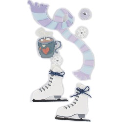 Ice Skating - SandyLion Essentials Dimensional Stickers