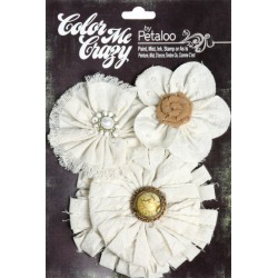 Canvas Flowers - Shabby Chic Cut Flowers - Petaloo