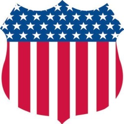 Patriotic Road Die Cut 12x12 Paper - Reminisce