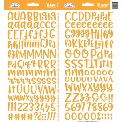 Tangerine Abigail Alpha Stickers - Doodlebug